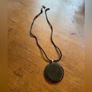 Black Circle Pendant Necklace